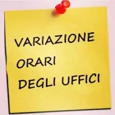 Modifica temporanea dellorario di apertura al pubblico degli uffici comunali